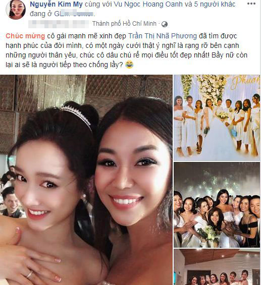 Bạn thân của Nhã Phương sau khi dự Quatrian shbet hiện đang mở về thì đăng ảnh chúc mừng.