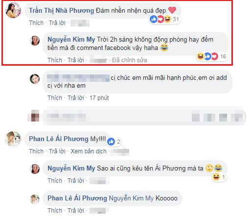 2 giờ đêm tân hôn, Nhã Phương không động phòng cũng chẳng đếm tiền mừng mà đi bình luận dạo, nữ ca sĩ Ái Phương cũng vào góp vui.