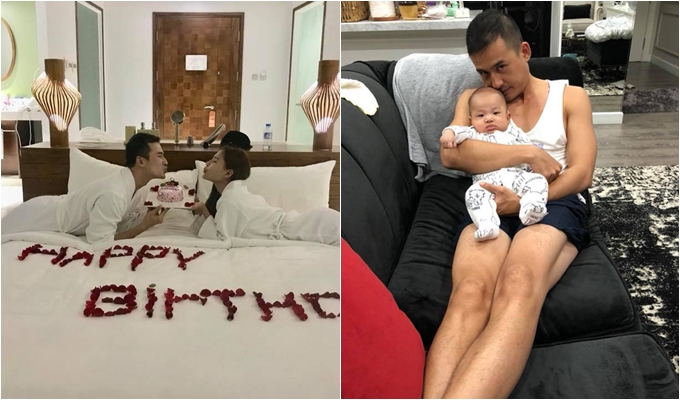 Thúy Diễm khiến nhiều người bật cười khi so sánh ảnh chụp Lương Thế Thành trong sinh nhật năm ngoái và năm nay trên trang cá nhân. Theo đó, năm ngoái, cặp đôi chưa có con nên Thúy Diễm đã tặng ông xã một chuyến du lịch hoành tráng tại Phú Quốc. Còn trong sinh nhật năm nay Lương Thế Thành không những không được đi du lịch mà còn phải ở nhà trông con. Thúy Diễm tiết lộ, ngày sinh nhật Lương Thế Thành vẫn phải dậy từ sáng sớm để thay bỉm, chuẩn bị sữa và giặt quần áo cho con và chỉ được một bữa tiệc sinh nhật vội. Bài chia sẻ của Thúy Diễm đã nhận được sự quan tâm của rất đông cư dân mạng. Nhiều người bày tỏ sự đồng cảm với Lương Thế Thành. (SHBET)