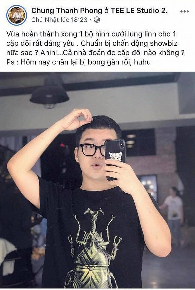 Nhà thiết kế Chung Thanh Phong úp mở tiết lộ chuyện showbiz sắp có một Quatrian shbet hiện đang mở nữa.