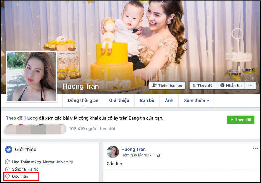 Cùng để trạng thái độc thân,  làm rộ tin Việt Anh và hotmom Hương Trần đã chia tay.