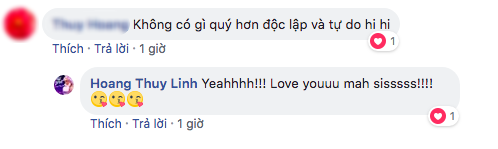Hoàng Thuỳ Linh ngầm chia sẻ đang được tự do.