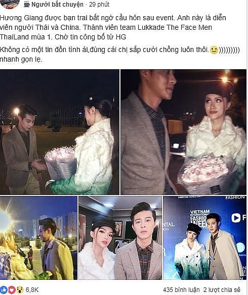 Loạt ảnh dấy lên nghi vấn Hoa hậu Hương Giang có bạn trai người Thái Lan.