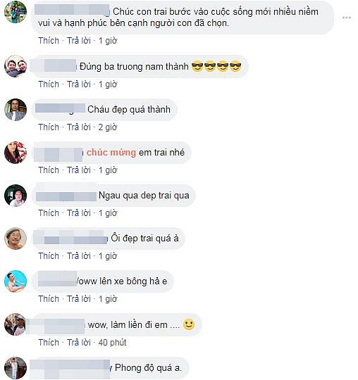 Nhiều sao Việt, bạn bè, fans hâm mộ đã gửi lời chúc phúc cho vợ chồng nam diễn viên Trương Nam Thành.