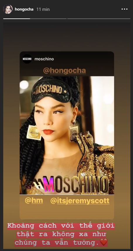 Hồ Ngọc Hà không giấu được niềm vui vì được thương hiệu thời trang đình đám để ý.