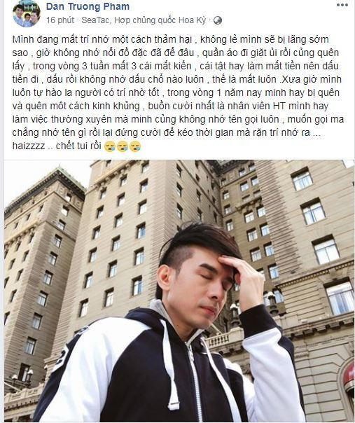 Ca sĩ Đan Trường chia sẻ về chứng bệnh mất trí nhớ.