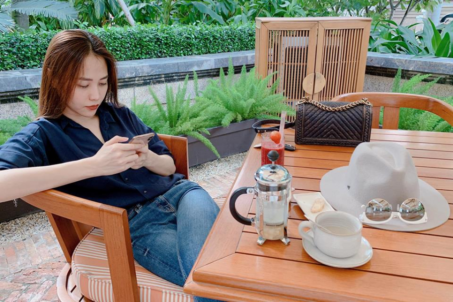 Hình ảnh Đàm Thu Trang chia sẻ trên trang cá nhân.