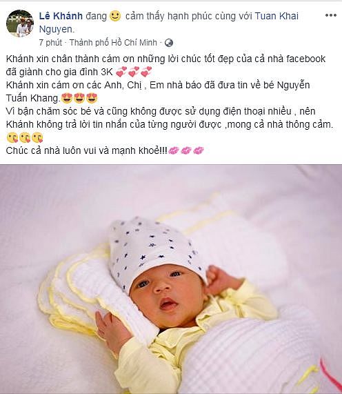 Chia sẻ mới nhất của nữ diễn viên Lê Khánh.