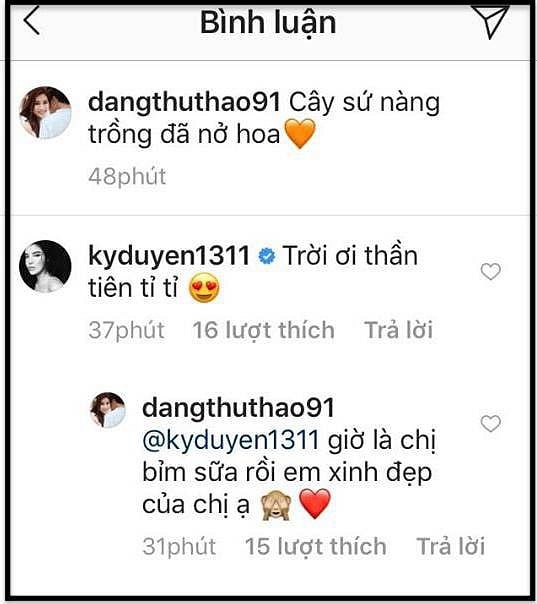 Bình luận thân thiết của hai nàng Hậu Đặng Thu Thảo và Kỳ Duyên.