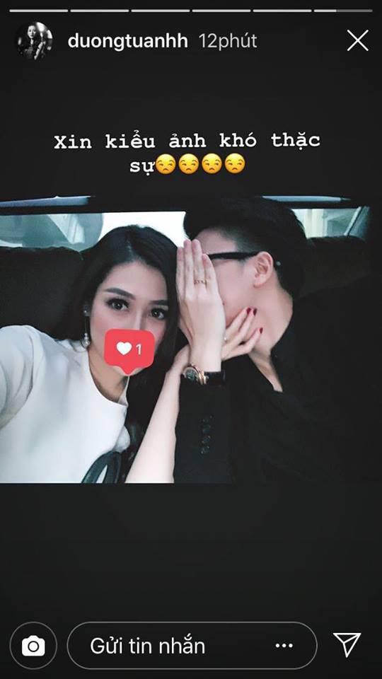 Thi thoảng Tú Anh cũng chia sẻ ảnh bên ông xã nhưng đều giấu mặt.