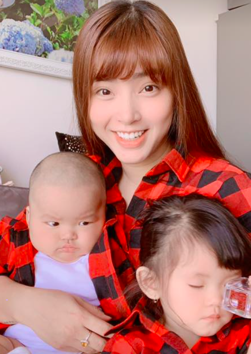 Hải Băng đã có 2 con một trai, một gái đáng yêu.