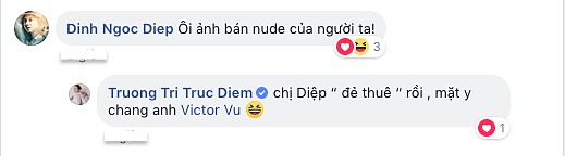 Trúc Diễm còn trêu bà xã Victor Vũ: 