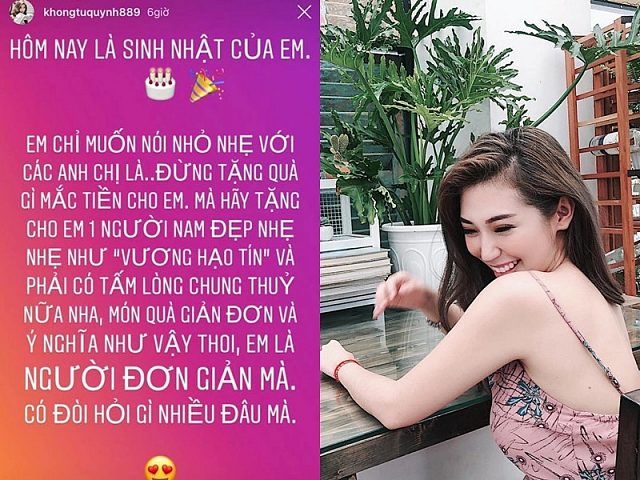 Khổng Tú Quỳnh công khai tuyển người yêu mới.