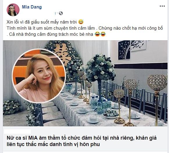 MiA đã lên tiếng phản hồi về thông tin bí mật tổ chức lễ ăn hỏi.