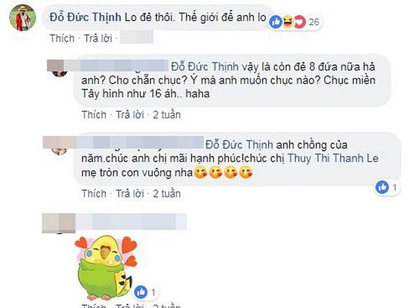 Vợ chồng đạo diễn Đức Thịnh - Thanh Thúy thoải mái thể hiện tình cảm trên mạng xã hội.
