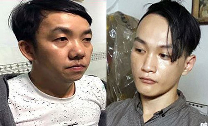 Hai nghi phạm Châu Cường và Trần Ngọc Đức (từ trái qua)