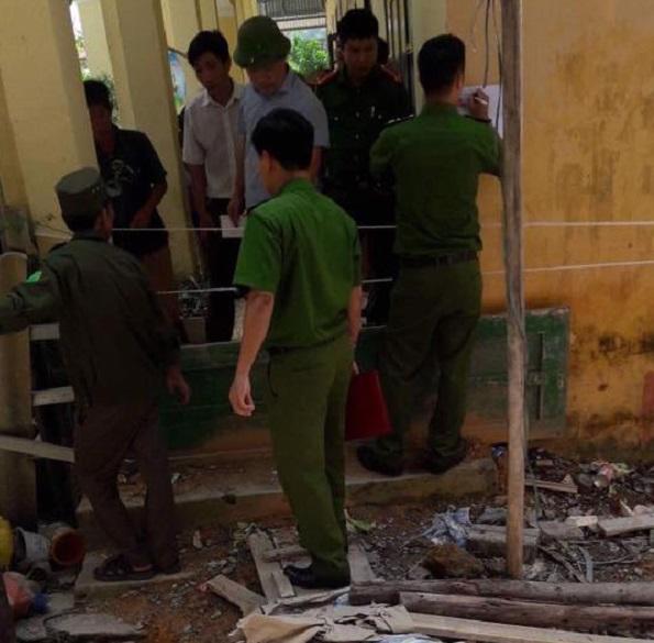 Cơ quan công an phong tỏa hiện trường để điều tra làm rõ.    