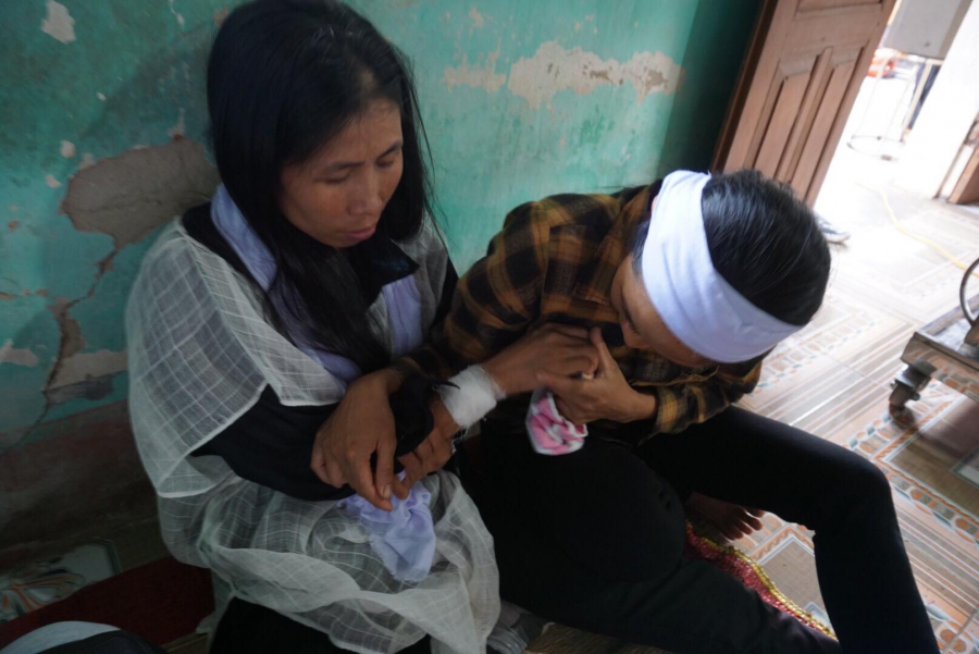 Chị Ngô Thị Nguyệt mất đi chồng và con trong 1 đêm  