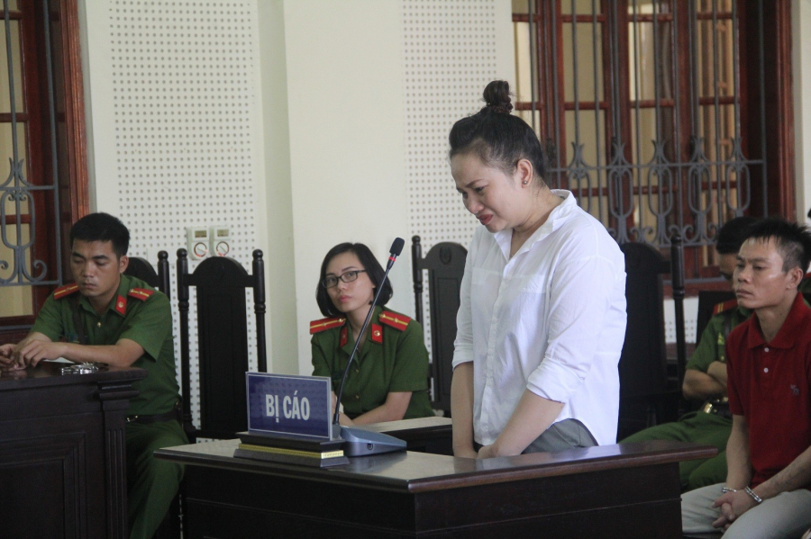 Bị cáo Huệ tại phiên tòa    