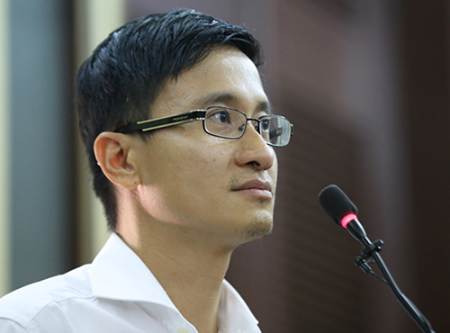 Cao Toàn Mỹ trong phiên xử Phương Nga tháng 6/2017.  