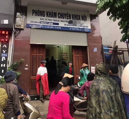 Phòng khám nơi cháu bé truyền dịch trước đó.  