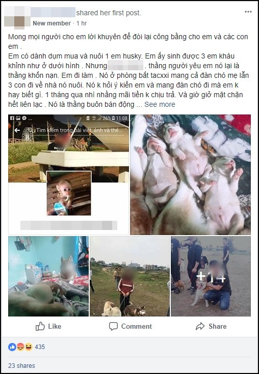 Bài đăng của M.T trên Facebook