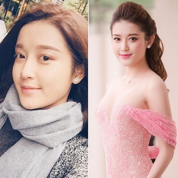Khuôn mặt của Huyền My tuy để mặt mộc nhưng luôn tươi tắn và ăn hình. Trang điểm tuy giúp cô sắc nét hơn nhưng lại không khiến người đẹp bị cộng thêm tuổi. Chung quy, mặt mộc của Huyền My cũng được 9/10 điểm.    
