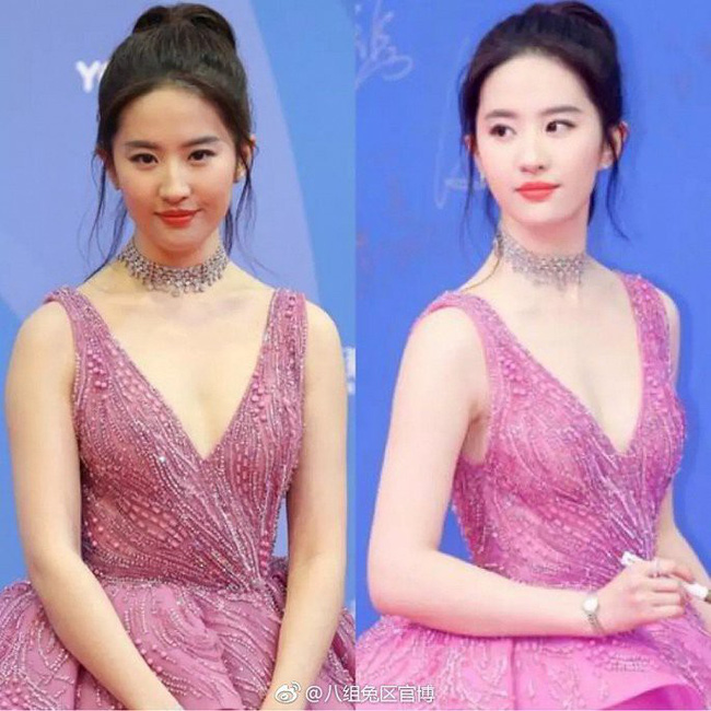 Dù lộ da ngăm đen, không trắng sáng như ảnh đã qua photoshop nhưng nhan sắc và khí chất thần tiên tỷ tỷ của Lưu Diệc Phi thì vẫn nguyên.