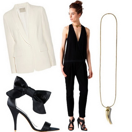 jumpsuit và blazer
