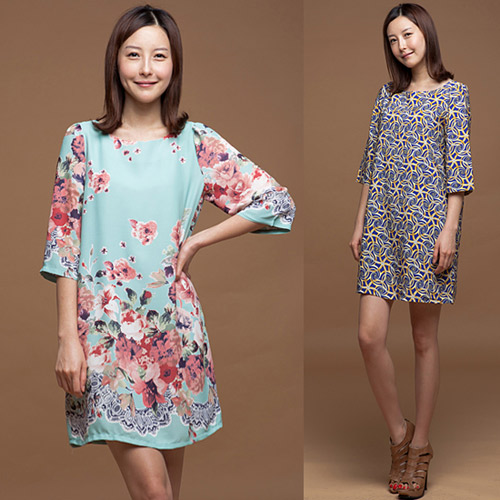 Đến công sở đầu tuần duyên dáng với váy suông họa tiết