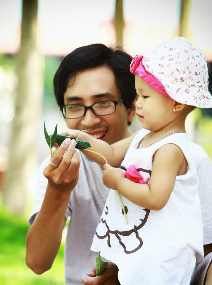 chăm con, bố đơn thân, Trình Tuấn