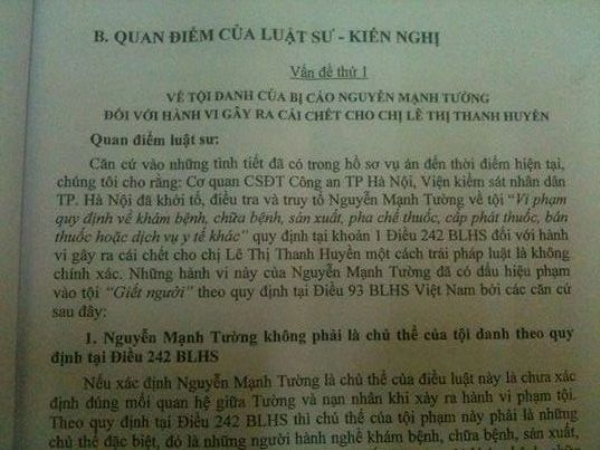 Quan điểm Luật sư kiến nghị