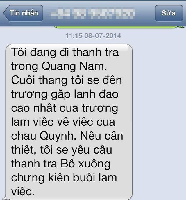 thanh tra bộ đe dọa giáo viên