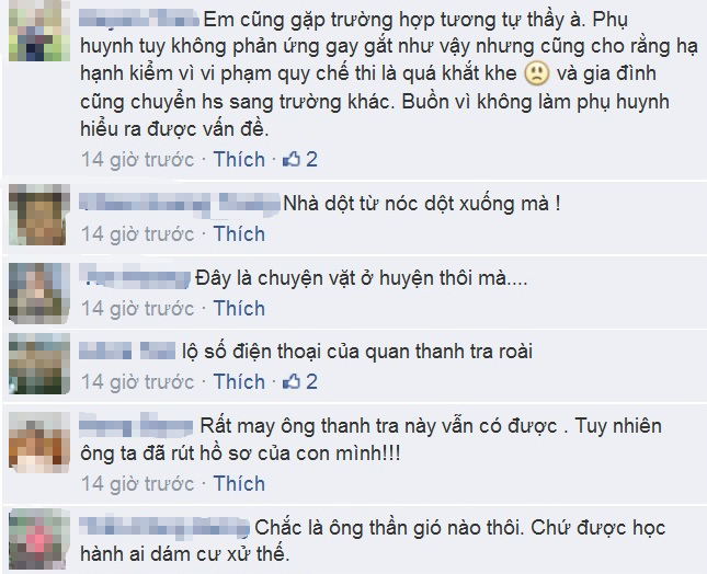 thanh tra bộ đe dọa giáo viên