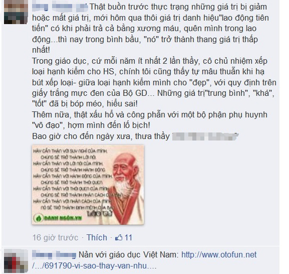 thanh tra bộ đe dọa giáo viên