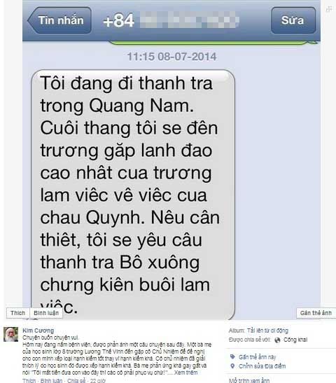thanh tra bộ đe dọa giáo viên