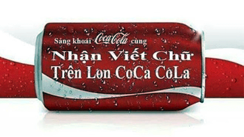 in tên lên lon côca