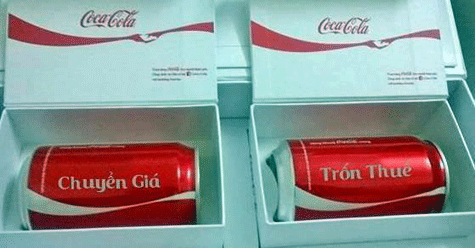 in tên lên lon côca