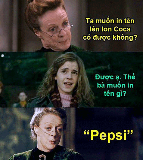 in tên lên lon côca