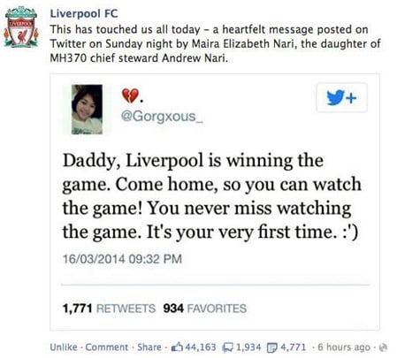 Máy bay MH17 bị bắn rơi và nỗi đau Liverpool FC
