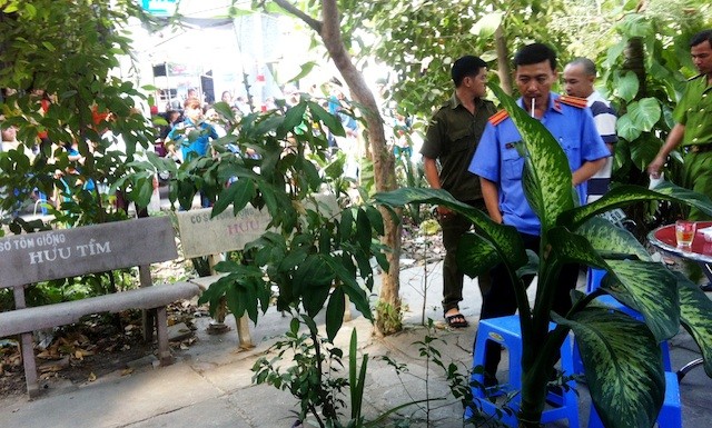 Hiện trường vụ cướp tại nhà bà Trần Hồng Sa