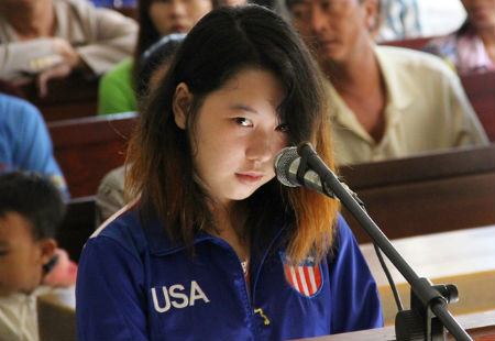 Bị cáo Xuyến tại phiên tòa xét xử