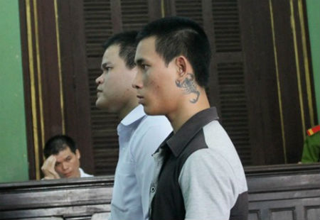 Các bị cáo tại phiên tòa xét xử