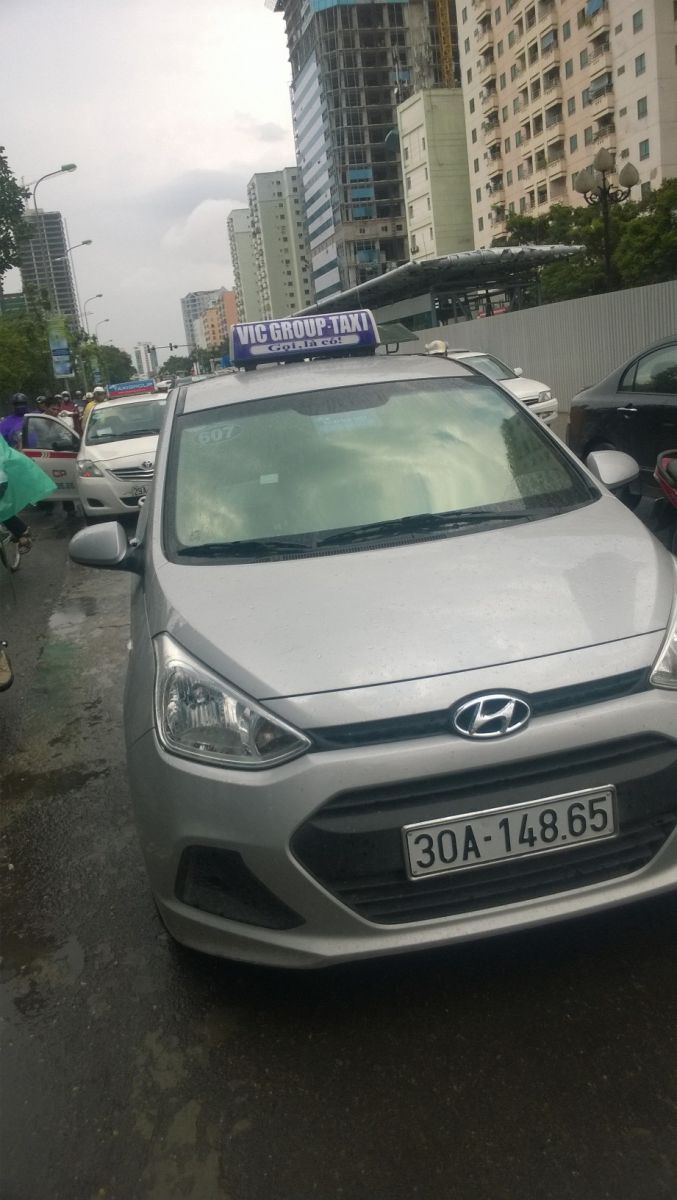 Chiếc xe của tài xế hãng hãng Vic group 