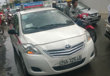 Chiếc xe gây va chạm của tài xế hãng Taxi group