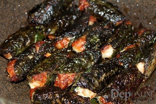 lá lốt cuốn chả