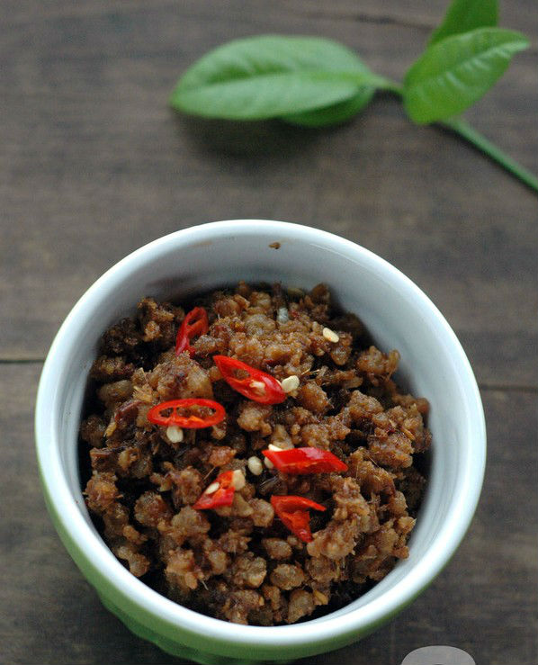 mắm tép chưng thịt