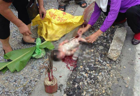 Người dân rớt lệ lượm xác hai mẹ con thai phụ