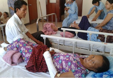 Chị Phượng đang được điều trị tại bệnh viện