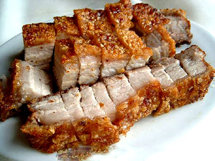 thịt lợn quay